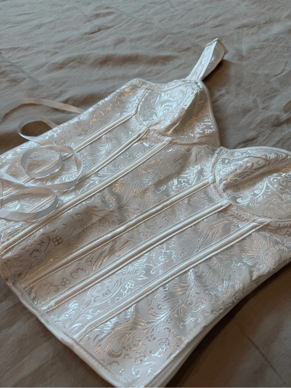 NWT White Lace Corset Top xs to small - Picture 6 of 14